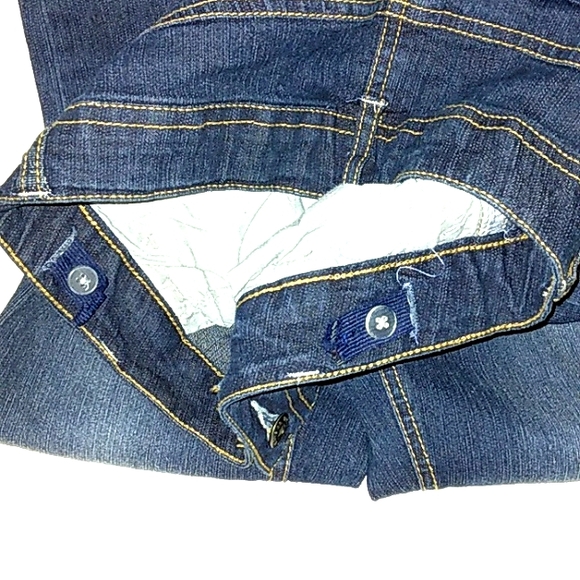 GUC Girls FADED GLORY Studded/Bedazzled Dark Wash Skinny Straight Jeans~Sz 14 1 - Picture 11 of 13